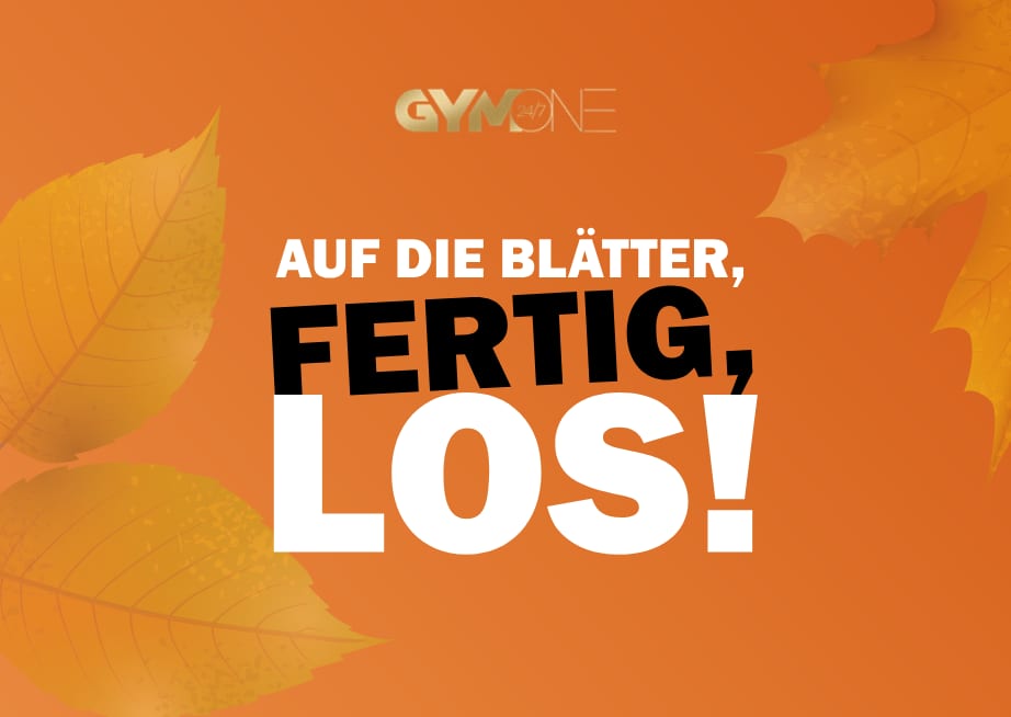 GymOne Herbst-Challenge Spielkarte, Vorder- und Rückseite.